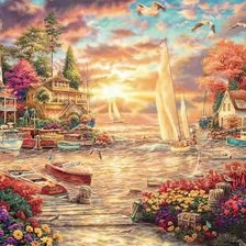 Схема вышивки «Пейзаж»