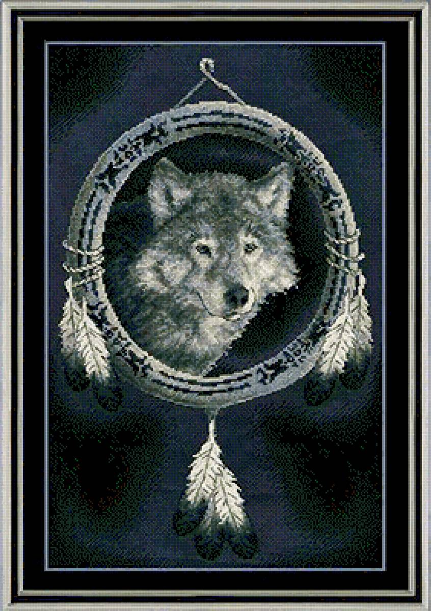 atrapasueños lobo - atrapasueños - предпросмотр