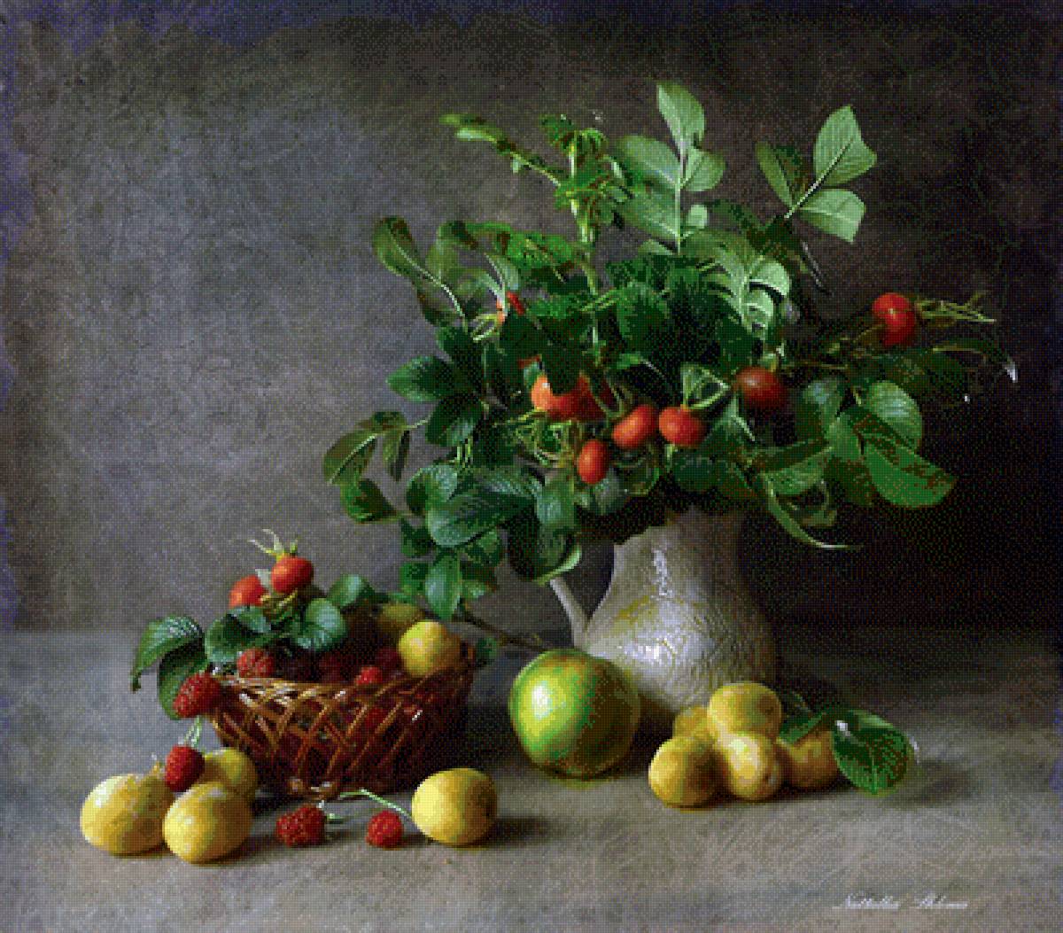 Шиповник - шиповник, натюрморт - предпросмотр