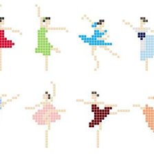 Схема вышивки «bailarinas sencillas»