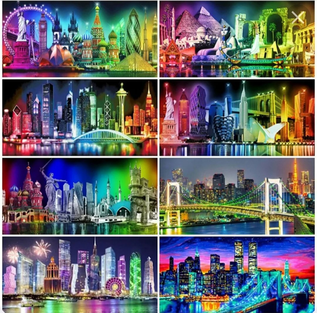 Города. - радуга, достопримечательности, город, памятники, вечер - оригинал