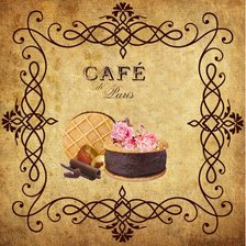 Схема вышивки «cafe»