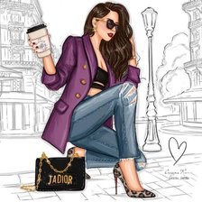 Схема вышивки «moda»