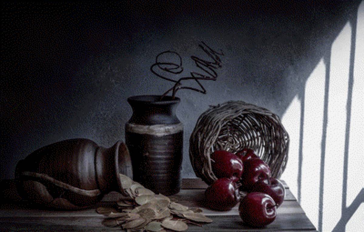 Натюрморт с яблоками - натюрморт, яблоки - предпросмотр