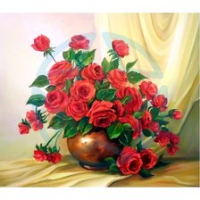 Оригинал схемы вышивки «Красные Розы» (№2507906)