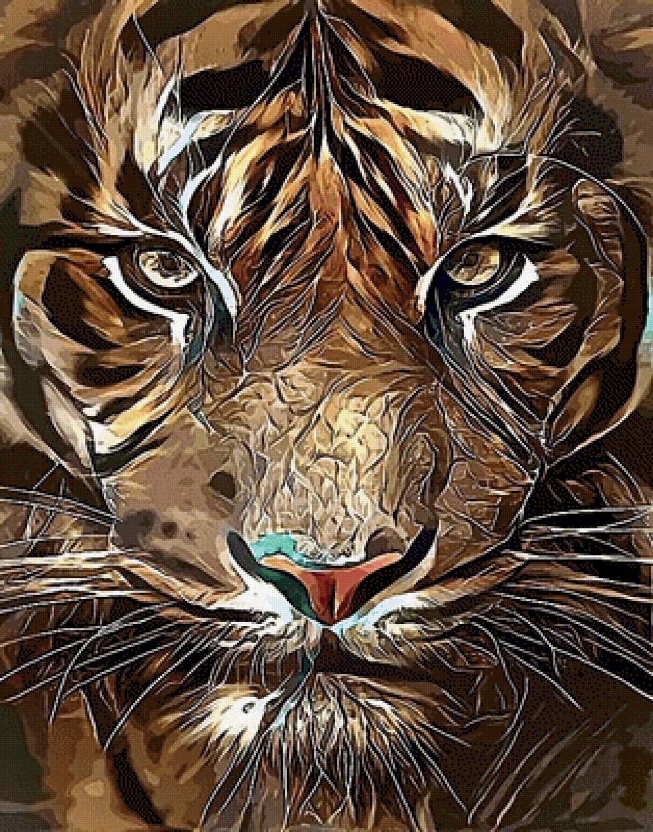 Портрет тигра - кошки, тигры, звери - предпросмотр