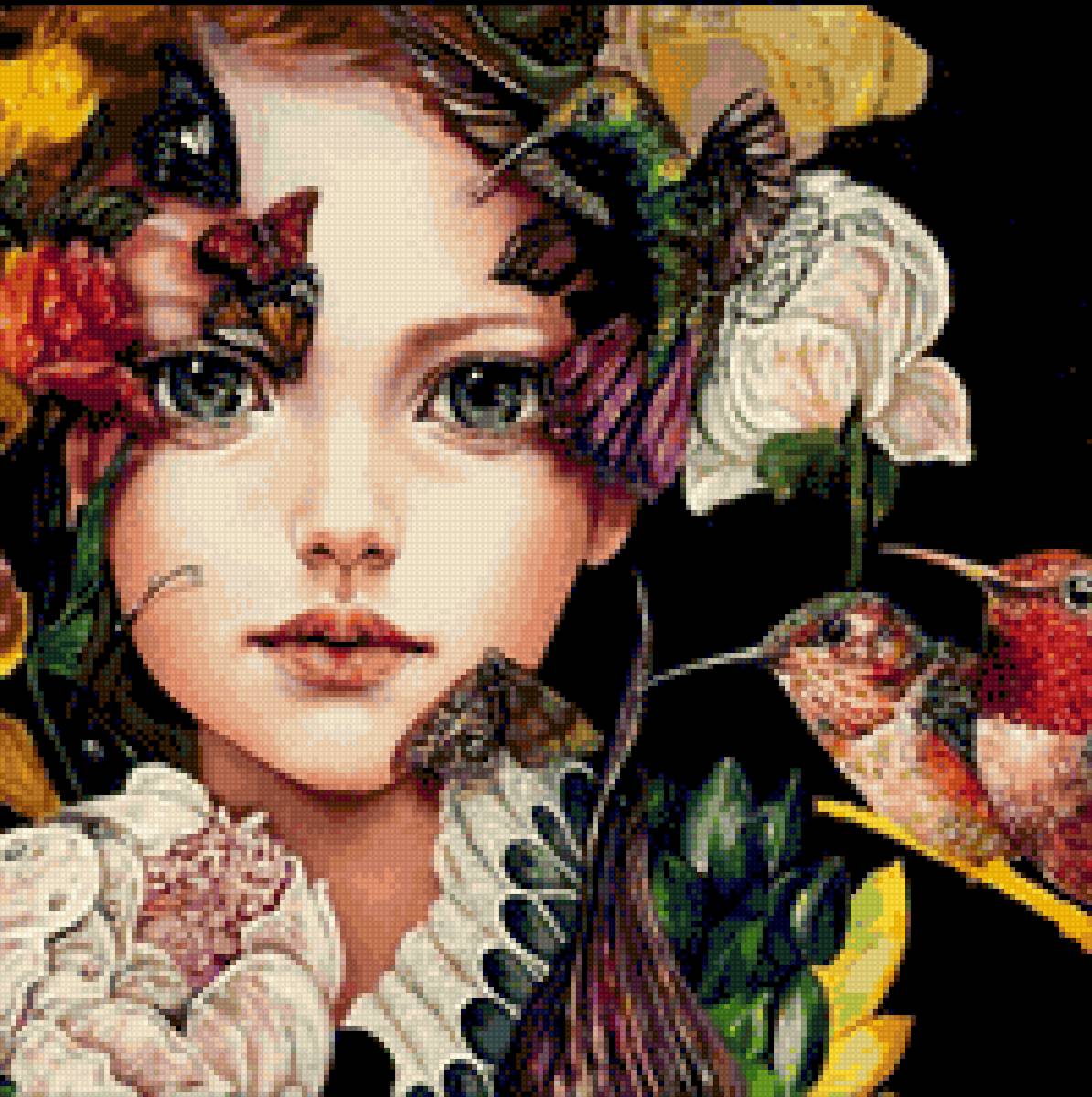 Девочка цветочек - предпросмотр