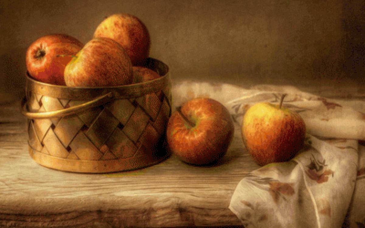 Яблоки - натюрморт, яблоки, фрукты - предпросмотр