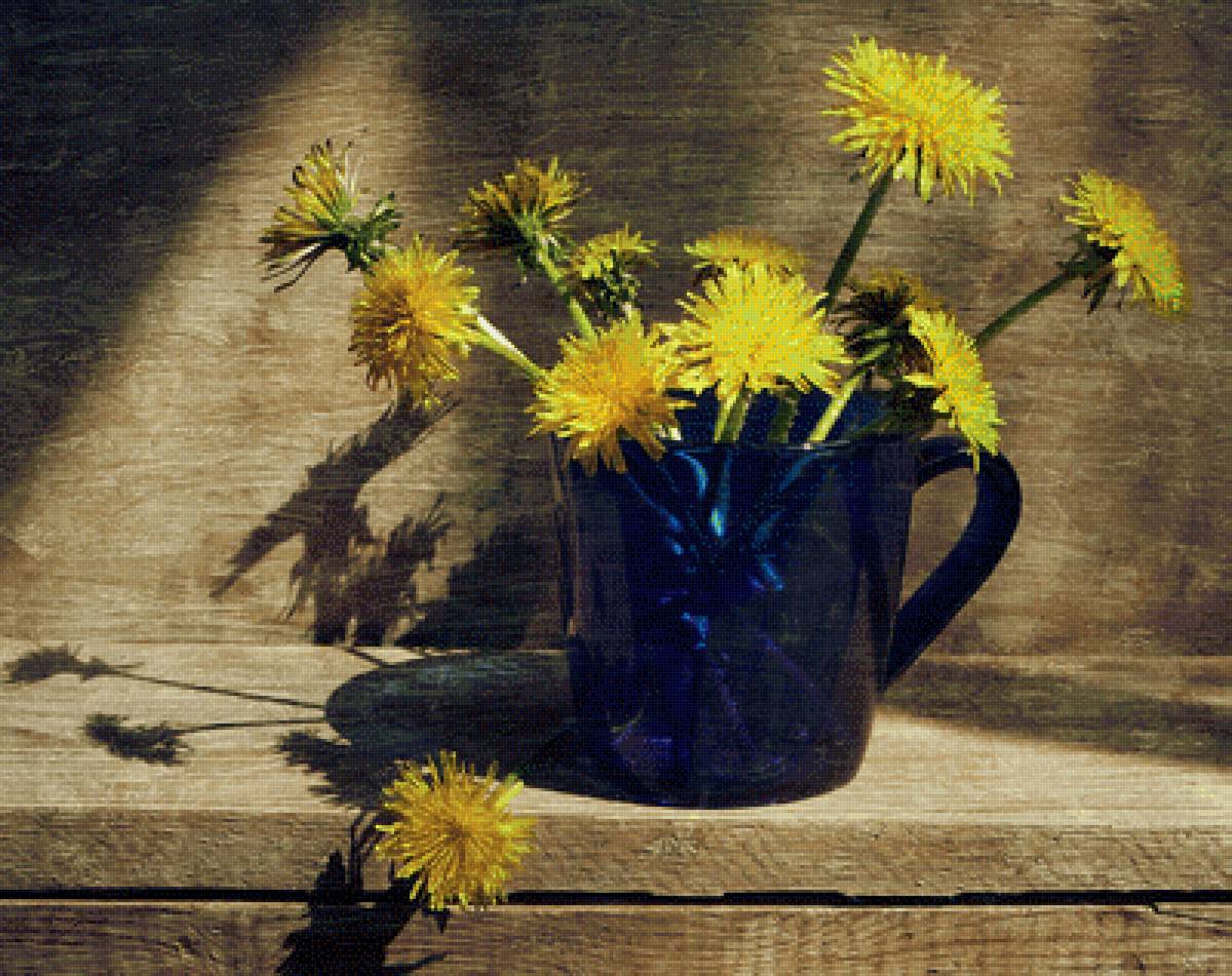 Одуванчики - букет, одуванчики, цветы - предпросмотр