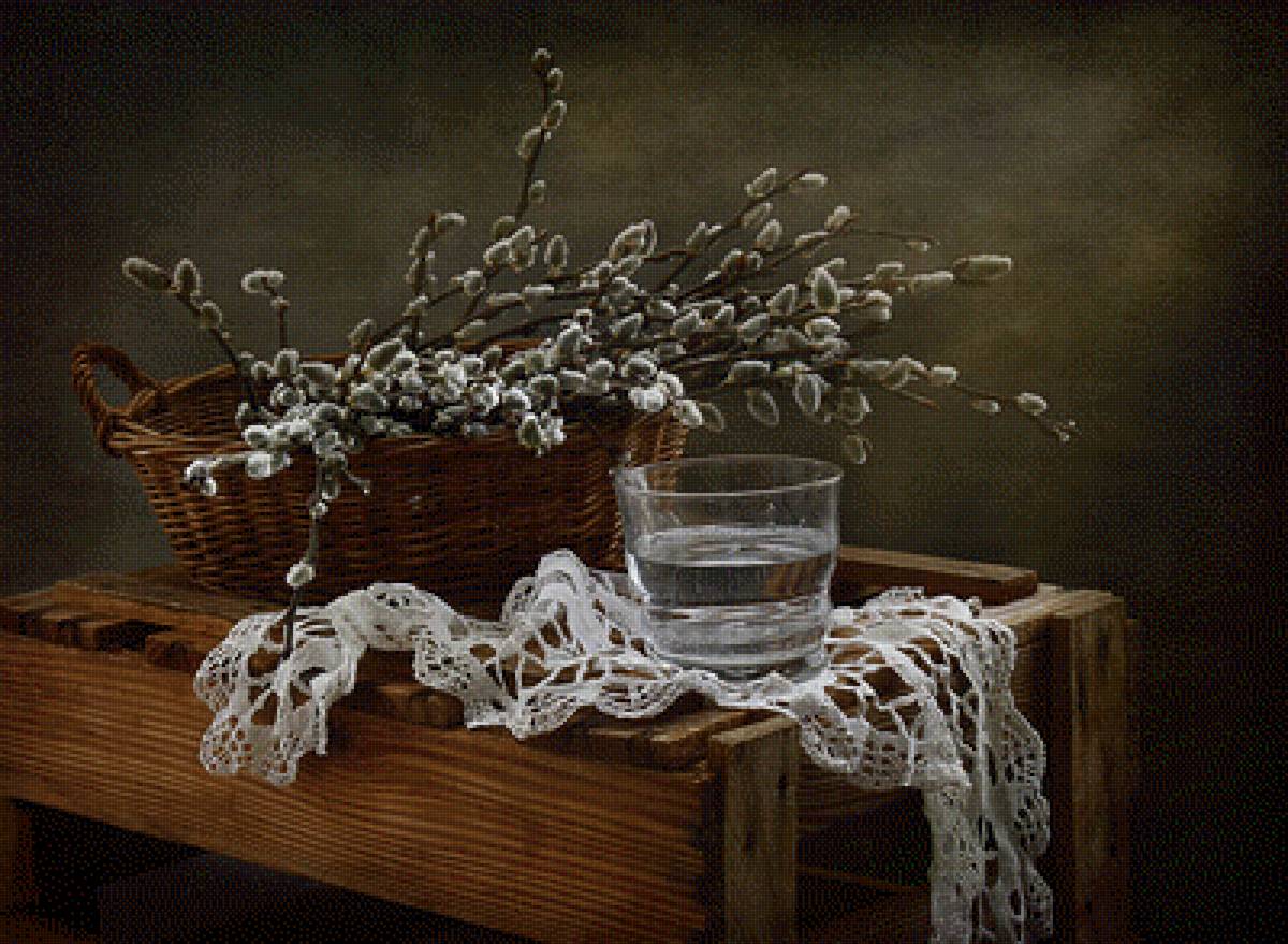 Вербное воскресенье - верба, весна, натюрморт - предпросмотр