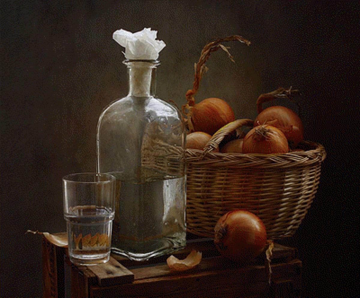 Лук - корзина, лук, натюрморт - предпросмотр