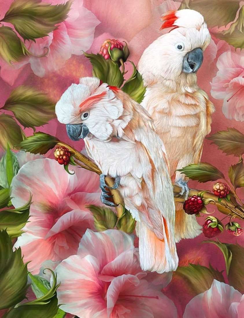 Пара - птицы - оригинал