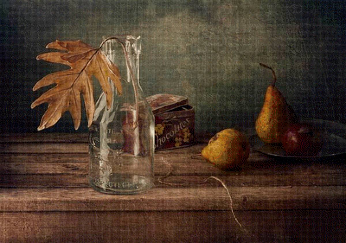 Осенний лист - лист, груши, натюрморт - предпросмотр