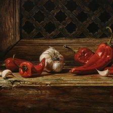 Схема вышивки «Перец и чеснок»