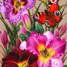 Схема вышивки «Цветы»