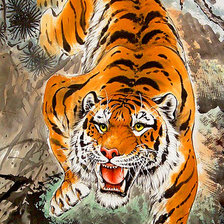 Оригинал схемы вышивки «Тигр» (№2513610)