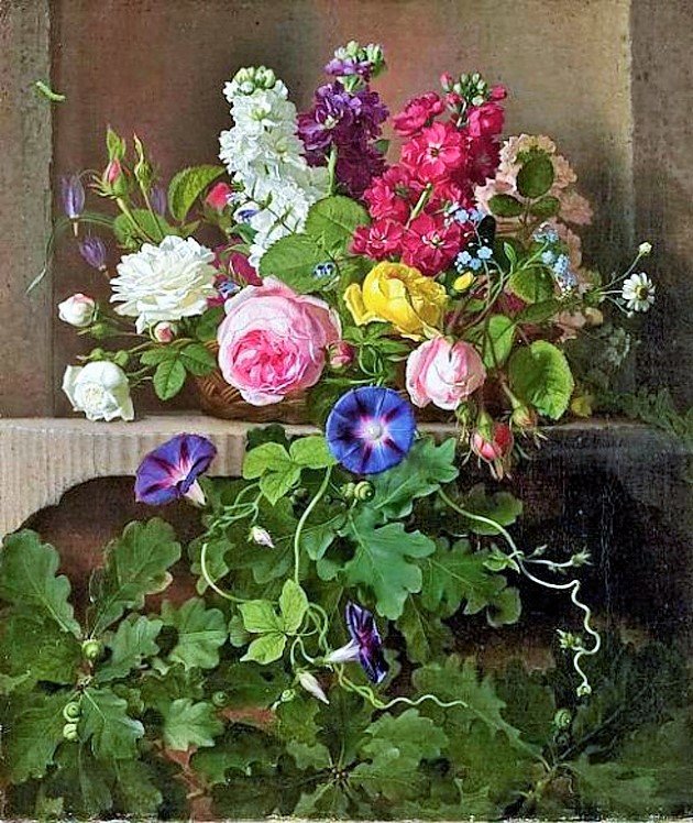 Цветы - вьюнки, цветы, отто дидрик оттесен - оригинал