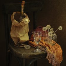 Схема вышивки «Натюрморт с одуванчиками»