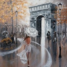 Схема вышивки «Дождь»