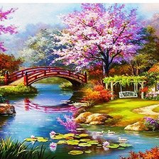 Схема вышивки «Пейзаж»