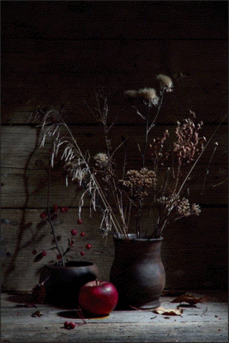 Ноябрь - натюрморт, яблоко - предпросмотр