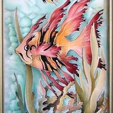 Схема вышивки «море»