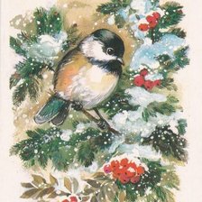 Схема вышивки «синица»