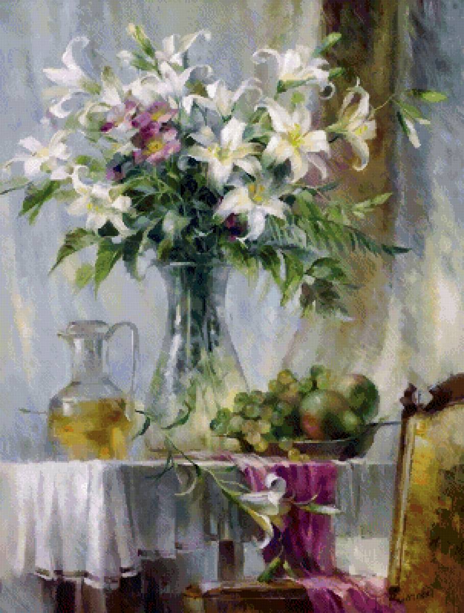 Натюрморт. Худ. Римма Вьюгова - римма вьюгова, натюрморт - предпросмотр