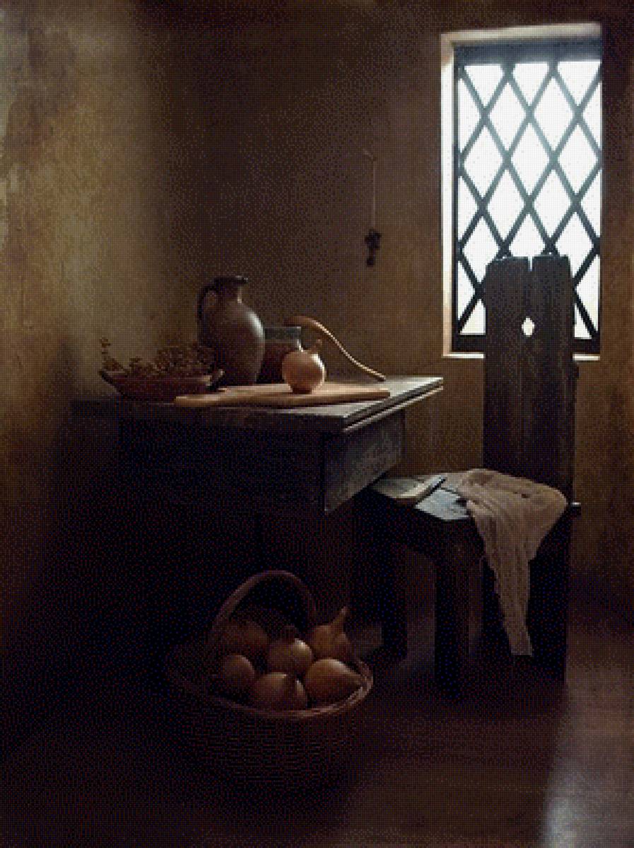 №2516892 - лук, корзина, кувшин, комната - предпросмотр