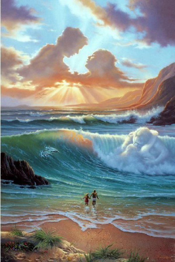 ДЖИМ УОРРЕН. БОГ ЕСТЬ ЛЮБОВЬ - море, картины - оригинал