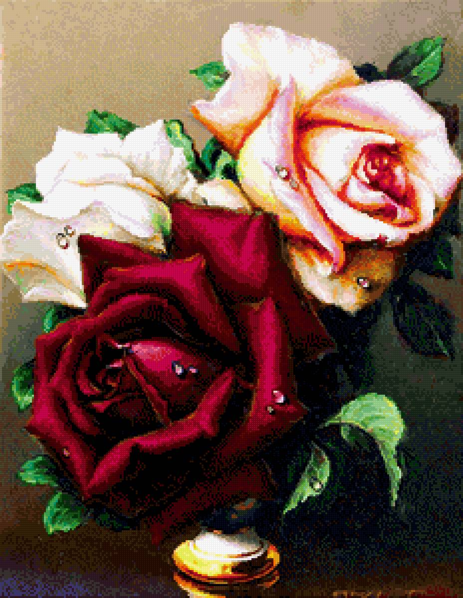 Розы - розы, цветы, красивые, букет, природа - предпросмотр