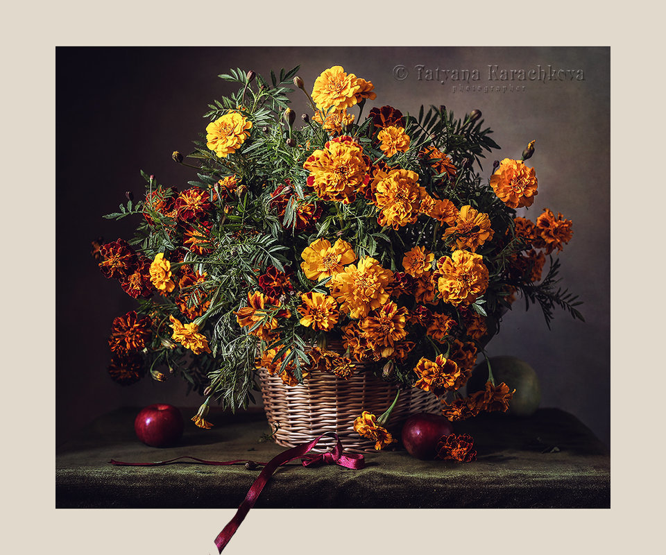 Бархатцы - бархатцы, букет, цветы - оригинал