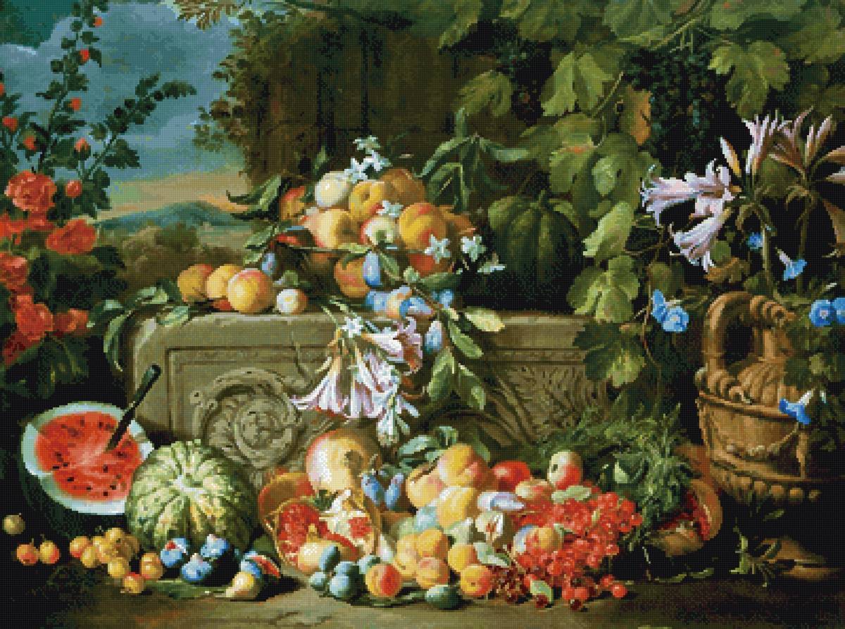 Абрахам Брейгель. Натюрморт. - абрахам брейгель, натюрморт, фрукты - предпросмотр