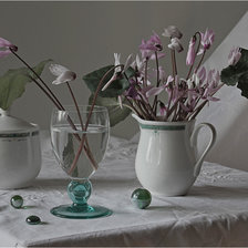 Схема вышивки «Лесные цикламены»