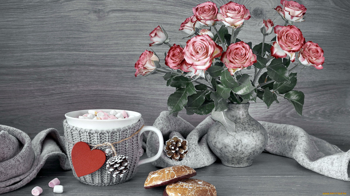 Розы - натюрморт, розы, букет, цветы - оригинал