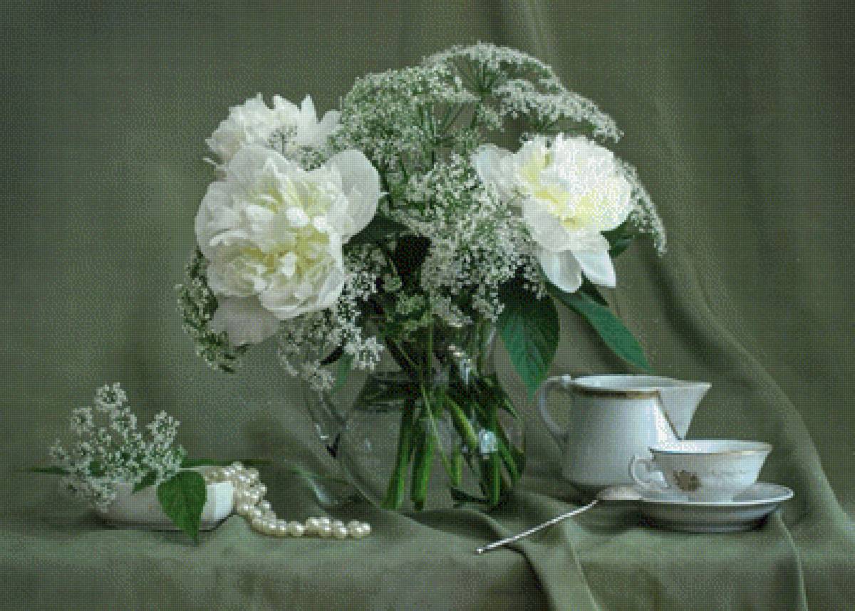 Пионы - пионы, цветы, натюрморт, букет - предпросмотр