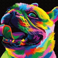 Схема вышивки «мопс»