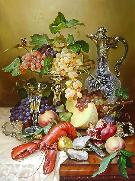 Дмитрий Власов. Натюрморт. - натюрморт, дмитрий власов, лобстер, омар - оригинал