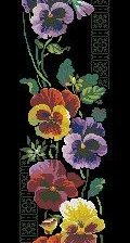 Схема вышивки «фиалка,цветы»