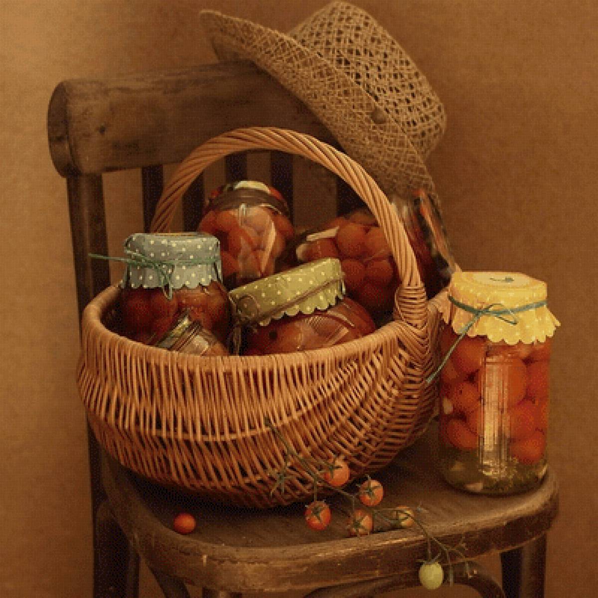 Гордость дачника - шляпа, натюрморт, помидоры - предпросмотр