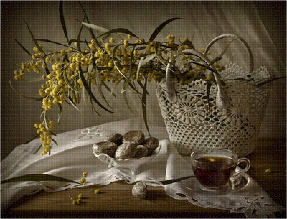 Унесу с собой немного лета - пряники, натюрморт, чай, корзина - предпросмотр