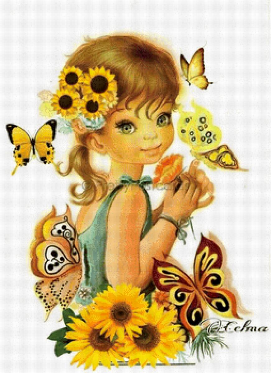 девочка - рисунок - предпросмотр