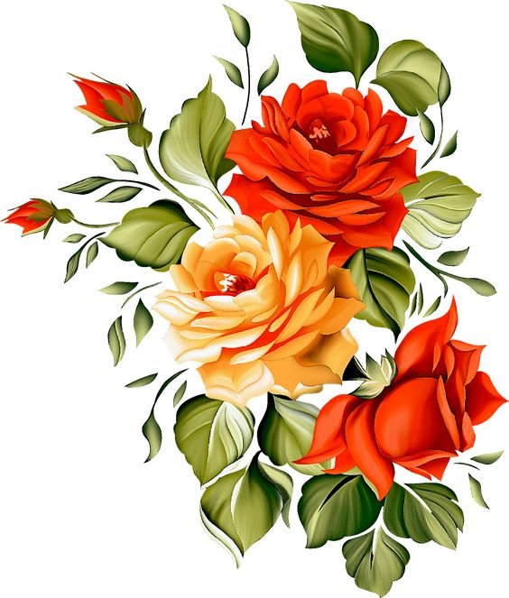 розы - рисунок - оригинал