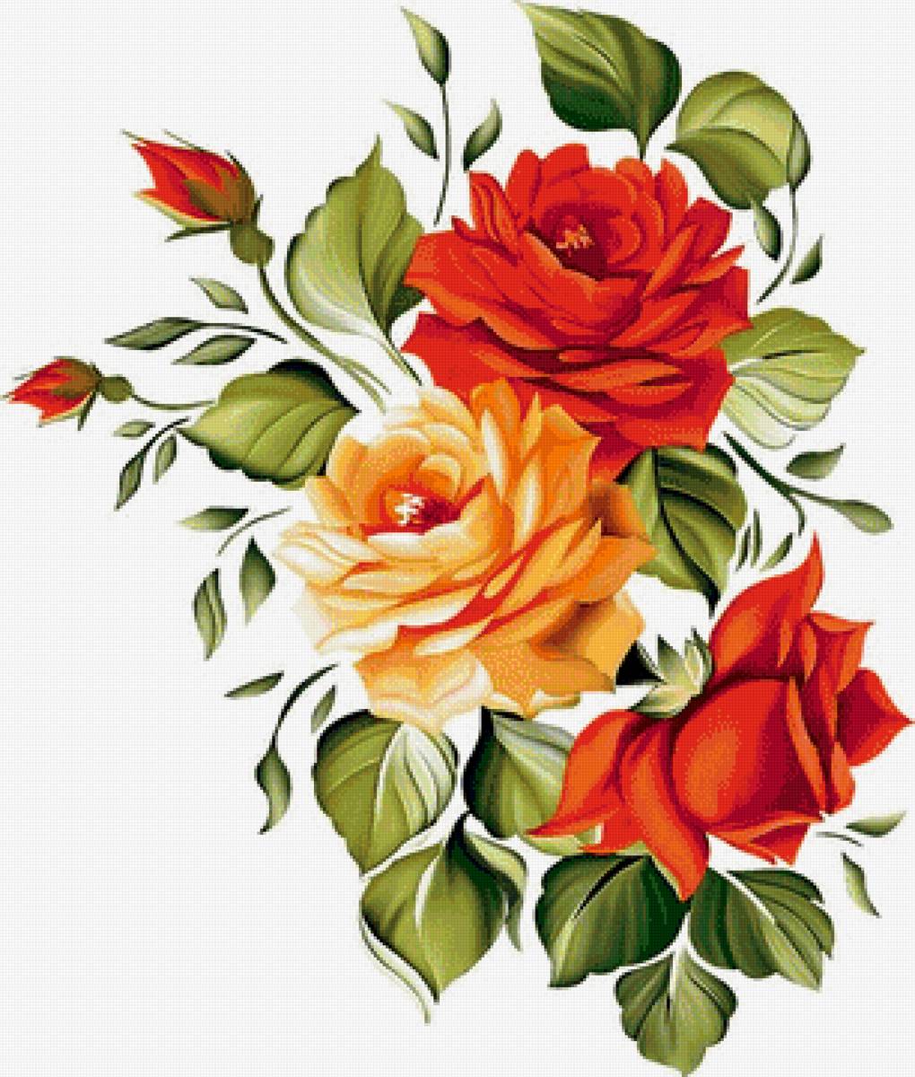 розы - рисунок - предпросмотр