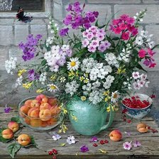 Схема вышивки «Натюрморт. Худ. Лидия Даценко»