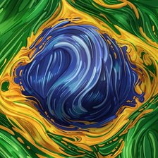 Схема вышивки «Флаг страны Бразилия»