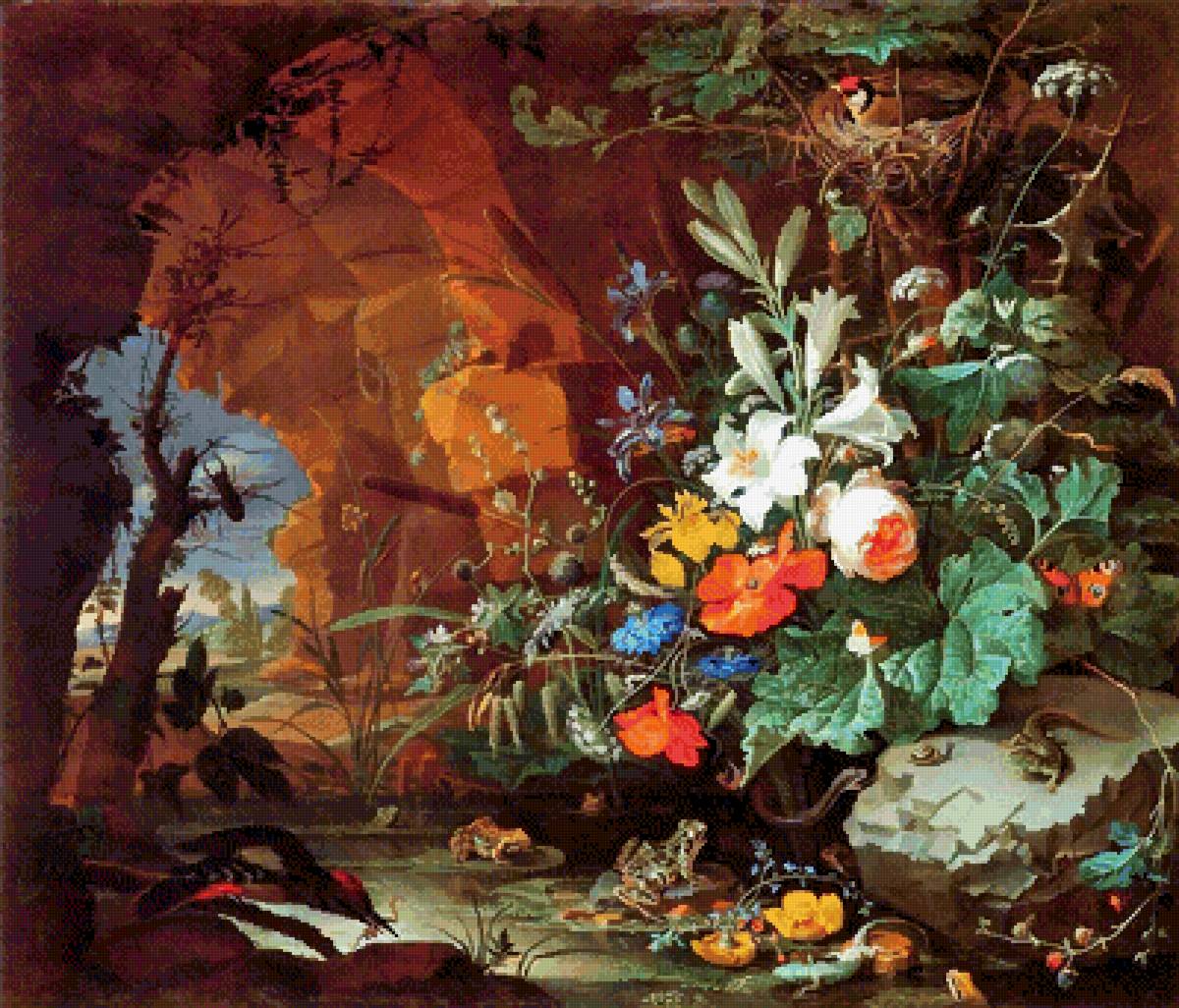 Абрахам Миньон. Уголок природы - абрахам миньон, природа - предпросмотр