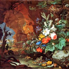 Схема вышивки «Абрахам Миньон. Уголок природы»