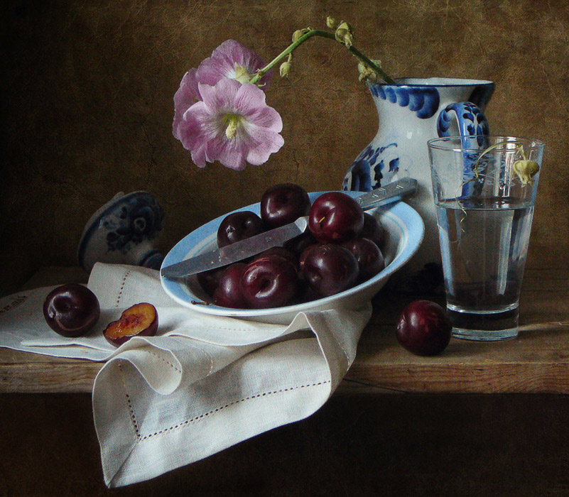 Сливовый - сливы, натюрморт - оригинал