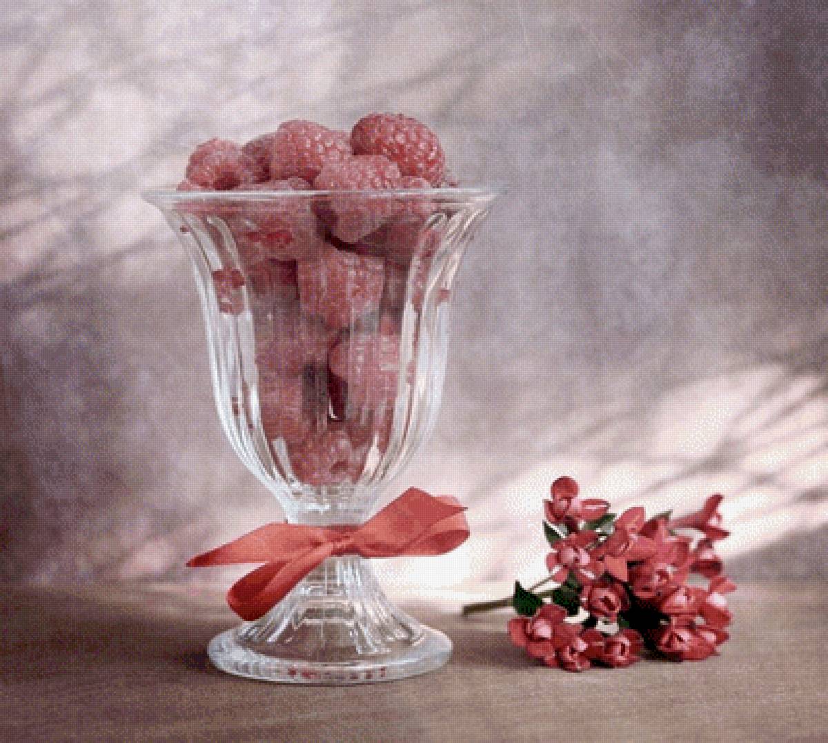 Малина - малина, цветы, ягоды, натюрморт - предпросмотр